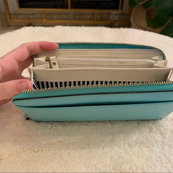 KateSpade turquoise wallet - Picture 2 of 6